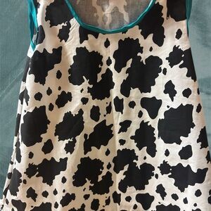 Black and White Cow Print Tank Top